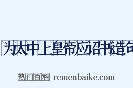 为太中上皇帝应诏书造句是什么意思的图片